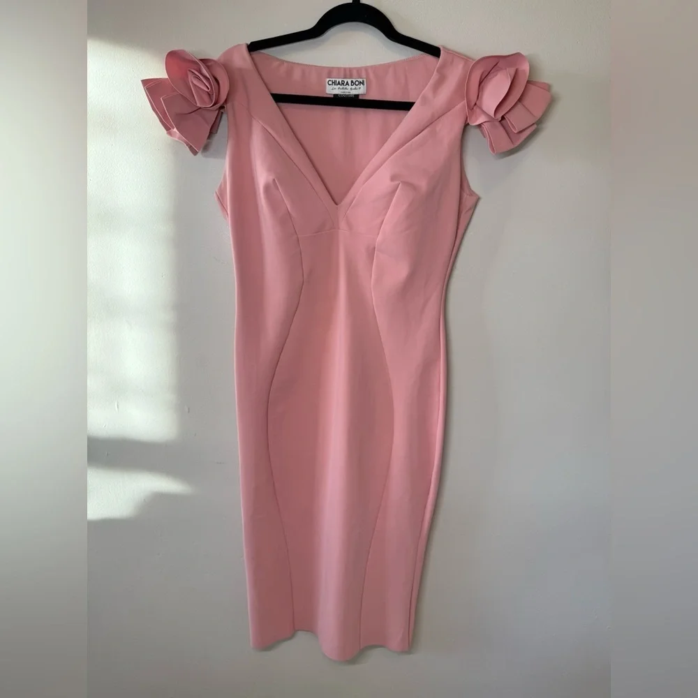 Chiara Boni La Petite Robe Belvis Rosette Bodycon Cocktail Dress - Picture 3 of 11